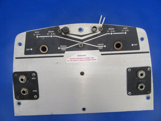 Beech Baron E55 Fuel Selector Panel & Cam P/N 96-920011-17 (1117-24)