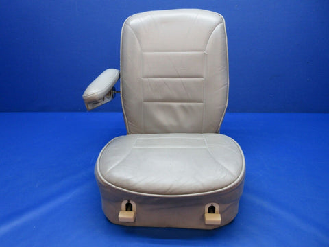 Cessna 401 / 401A Pilot Seat Assy - Gray Leather P/N 5014047-3 (1223-1491)