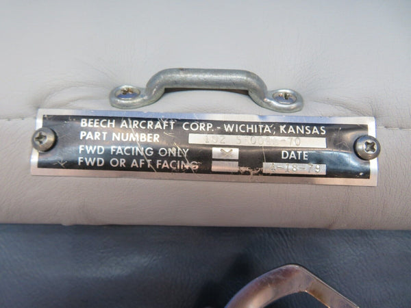 Beech Baron 58P Seat #6 FWD Facing P/N 102-530095-70 (0822-538)