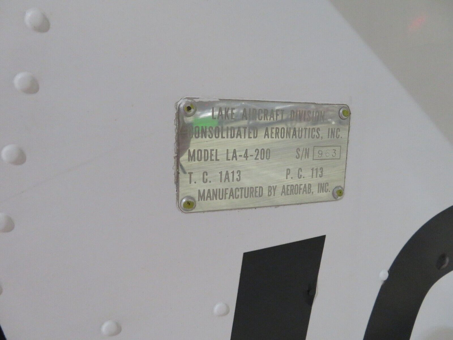 Damaged 1979 Lake LA-4-200 S/N 963 Fuselage For Parts (0822-107)