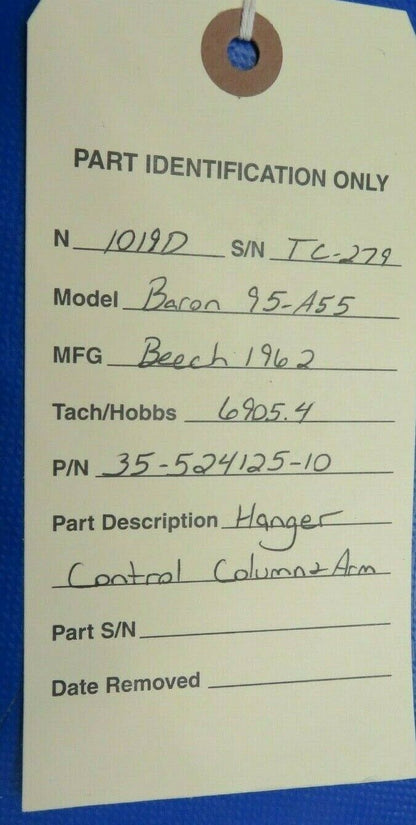 Beech Baron 95-A55 Hanger Control Column & Arm P/N 35-524125-10 (0420-199)