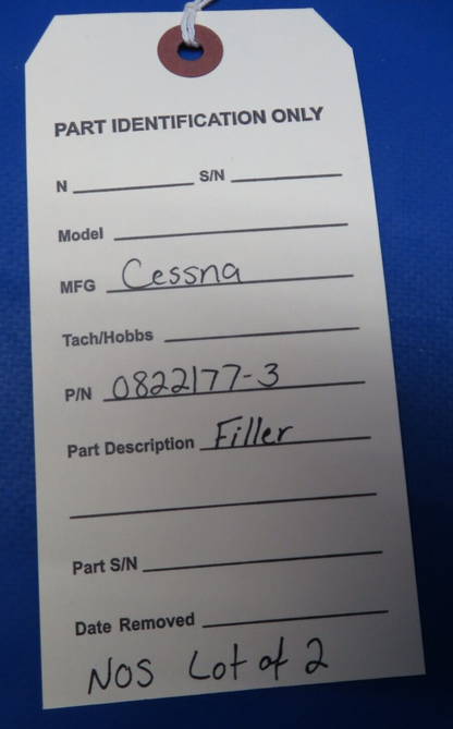 Cessna Filler P/N 0822177-3 LOT OF 2 NOS (0523-170)