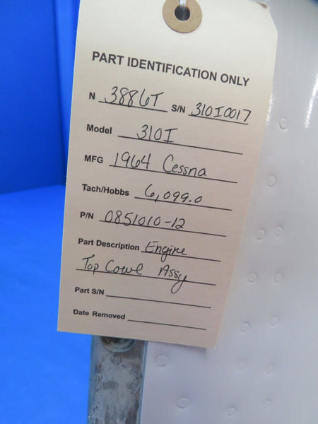 Cessna 310 / 310I Engine Top Cowl Assy P/N 0851010-12 (1023-163)