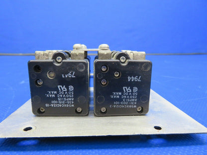 Piper PA-235 Fuse Holder Circuit Breaker Panel w/ Circuit Breakers (0121-416)