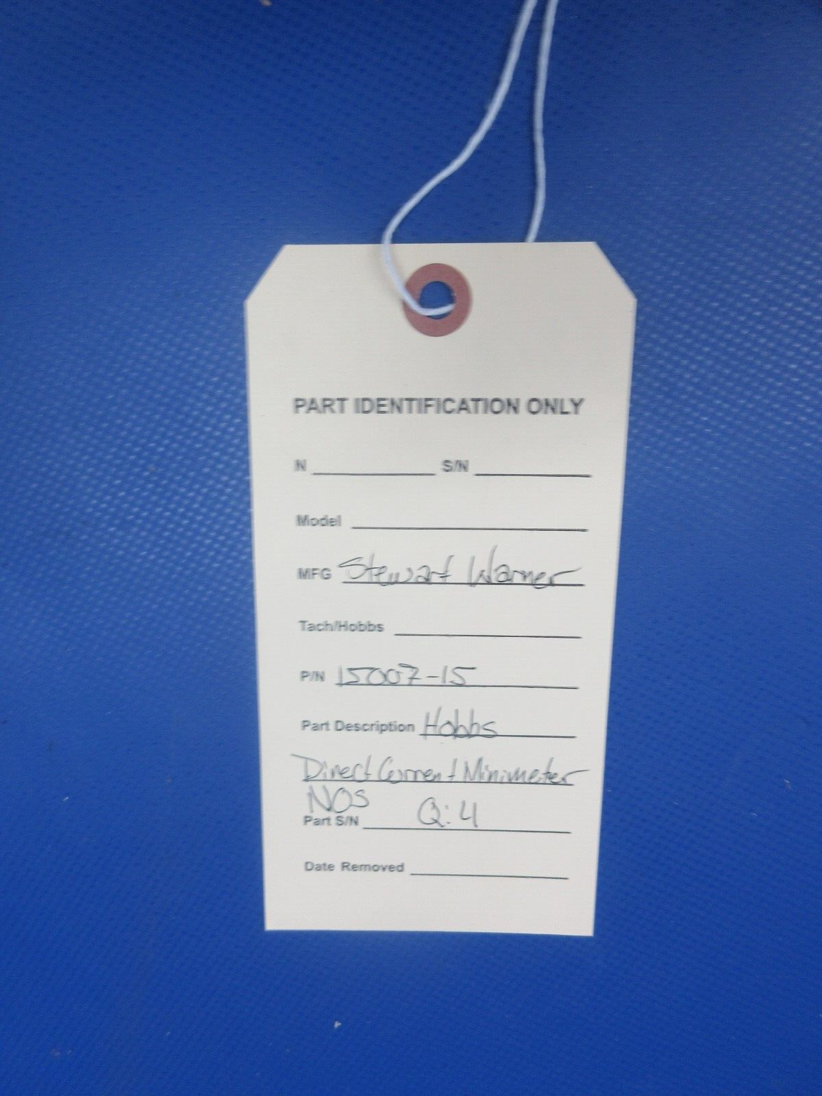 Stewart Warner Hobbs Direct Current Minimeter P/N 15007-15 NOS (0224-629)