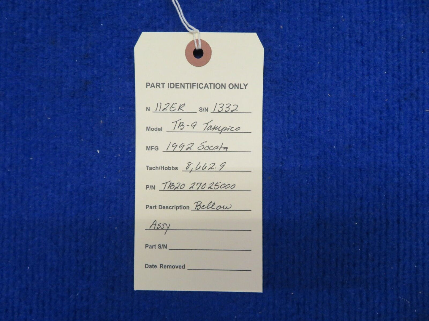 Socata TB-9 Bellow Assy P/N 27025000 (0522-692)