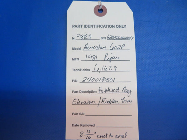 Piper Aerostar 602P Pushrod Elevator / Rudder Trim P/N 240018-501 (0123-782)