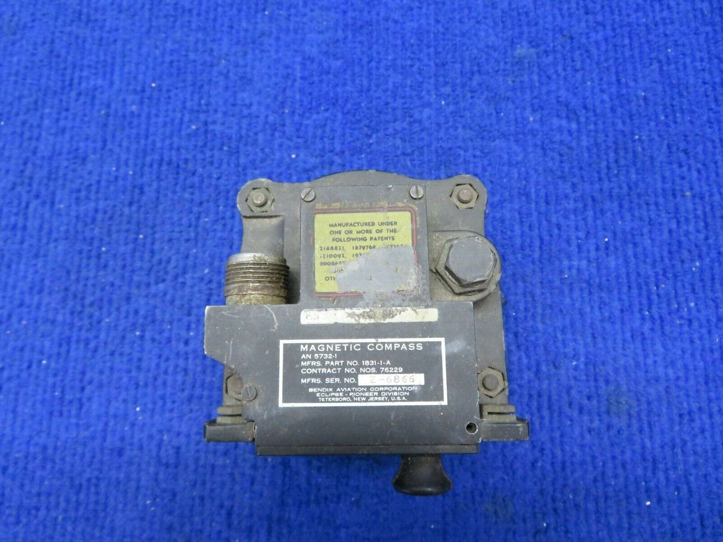Bendix Vintage Aviation Magnetic Compass P/N AN5732-1 (0522-348)