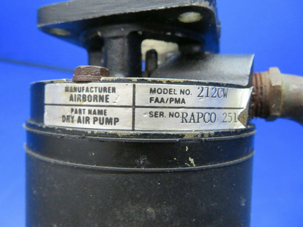 Beech A23A Musketeer Rapco Dry Air Pump P/N 212CW NO PROP STRIKE (0621-852)