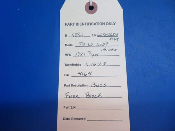 Piper Aerostar 602P Buss Fuse Block P/N 4164 (0123-717)