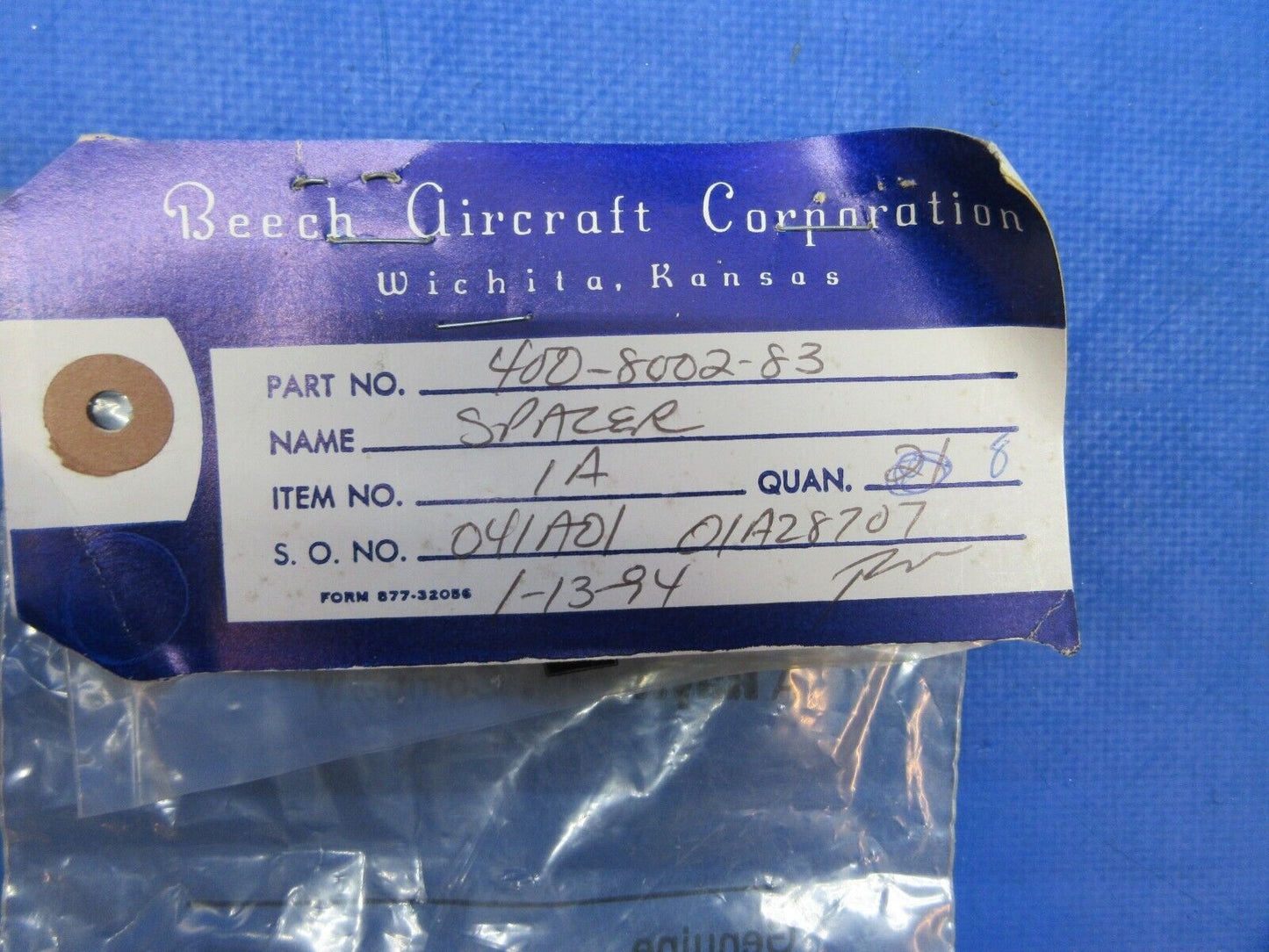 Beech Heat Shield Spacer P/N 400-8002-83 LOT OF 8 NOS (1123-902)