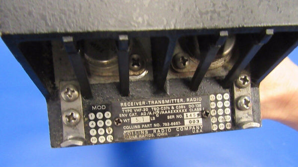 Collins VHF-20 Receiver Transmitter P/N 792-6657-003 (1017-63)