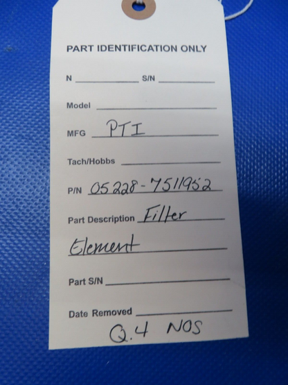PTI Filter Element P/N 05228-7511952 NOS (0224-306)