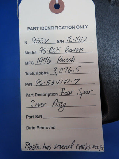 Beech 95-B55 Baron Rear Spar Cover Assy P/N 96-534141-7 (0623-314)