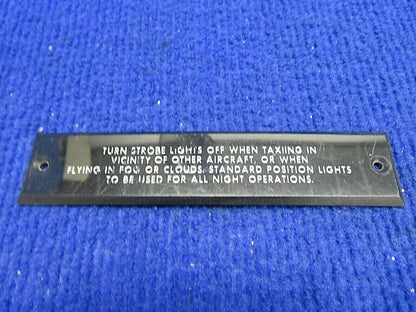 1980 Beech 58 Baron Interior Placards LOT OF 4 (0422-327)