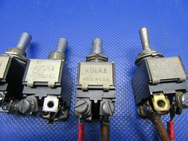 Beech Baron 95-B55 Toggle Switch P/N 380053-1, 380053-3 LOT OF 4 (1121-354)