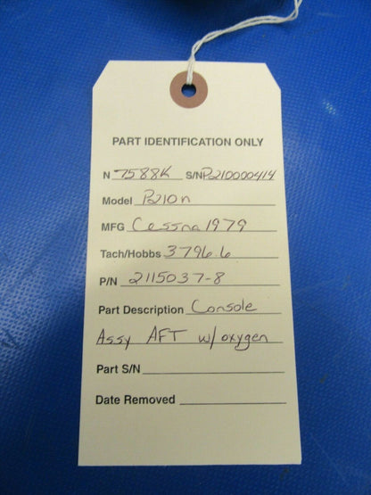 Cessna P210N / 210 Console Assy AFT P/N 2115037-8 (1019-133)
