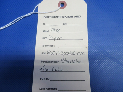 Piper Cherokee PA28 Stabilator Trim Crank P/N 464-023 (0224-1114)