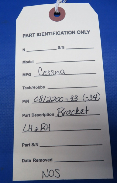 Cessna LH & RH Bracket P/N 0812200-33 NOS (0523-151)