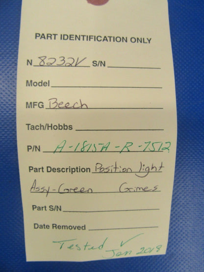 Grimes Position Light Assy Green 28V A-1815A-R7512 (0119-345)