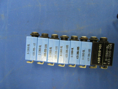 Cessna 182P Wood Electric Circuit Breaker 5 AMP S-1360-5L LOT OF 8 (0920-352)