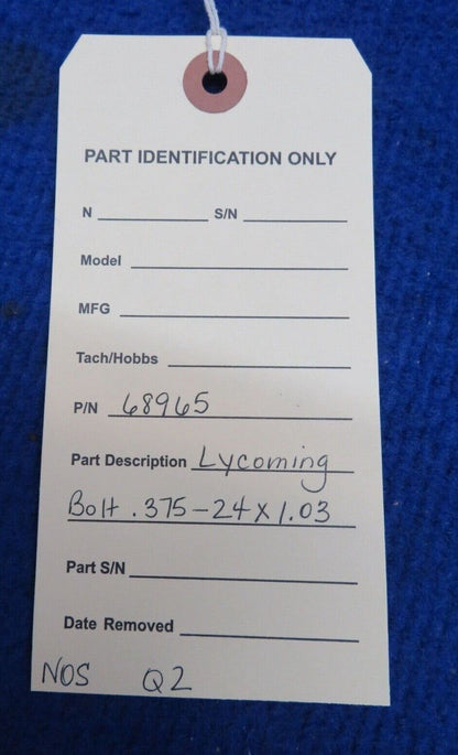 Lycoming Bolt .375 -24 x 1.03 P/N 68965 NOS (0722-49)
