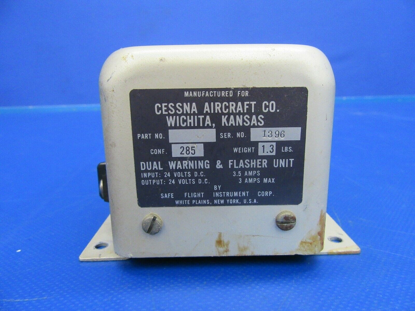Cessna 310P Safe Flight Dual Warning & Flasher Unit 24V (0819-10)