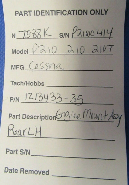 Cessna P210 Engine Mount Assy LH Rear P/N 1213433-35 (0119-73)