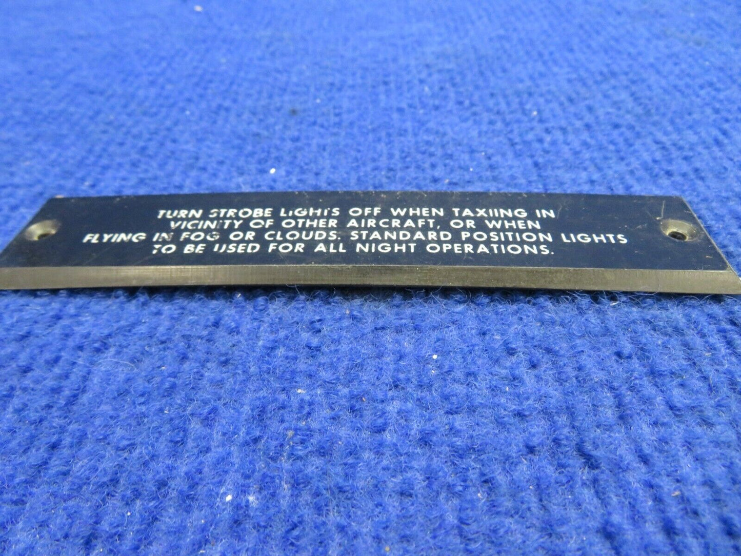1980 Beech 58 Baron Interior Placards LOT OF 4 (0422-327)