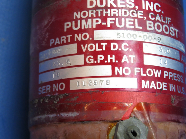 Diamond DA-Dukes Fuel Boost Pump 24v P/N 5100-00-9 w/ Warranty (0623-421)