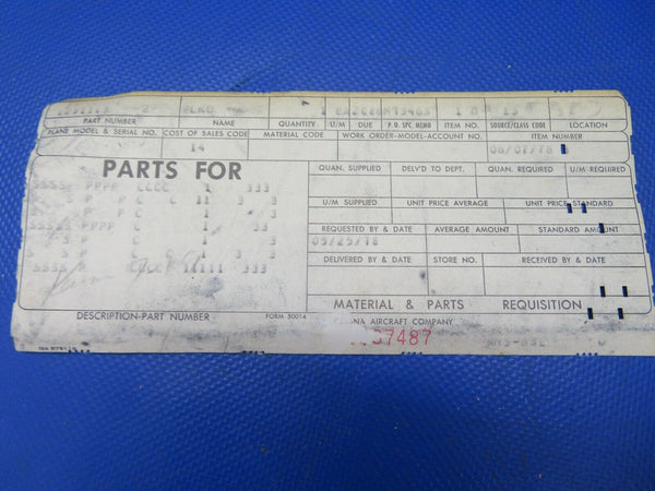 Cessna Bulkhead P/N 1211113-2 NOS (0821-719)