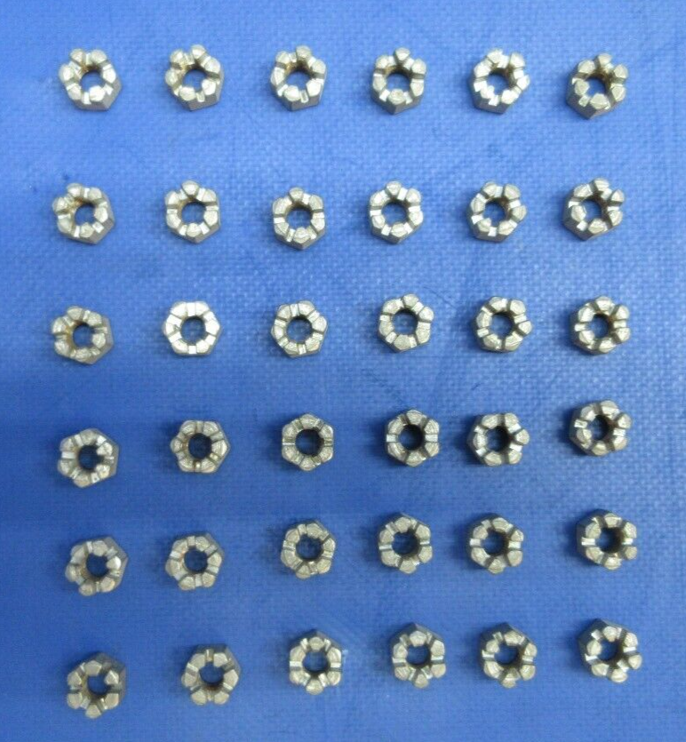 Lycoming Hex Slotted Nut P/N STD-1420 LOT OF 36 NOS (1023-1061)