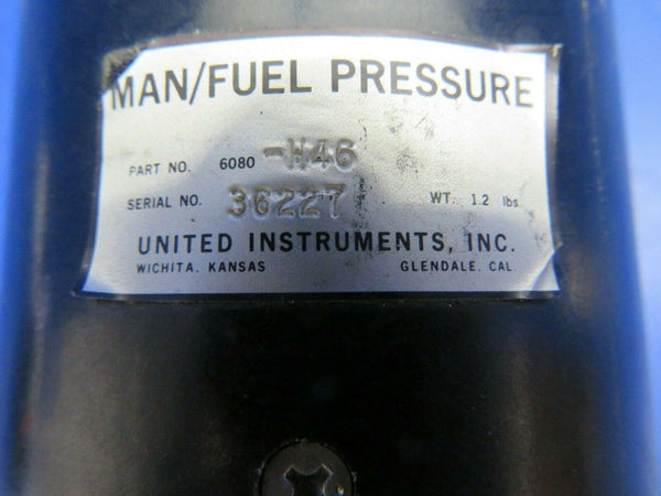 United Instruments Manifold / Fuel Pressure Gauge P/N 6080-H46 (0720-469)