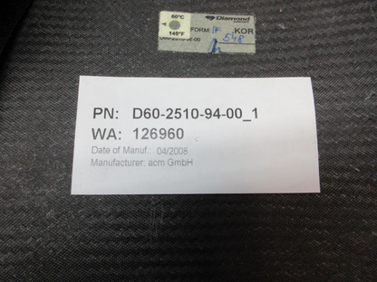 Diamond DA-42 Storage Pocket Assy Front RH P/N D60-2510-94-00_1 (0623-124)