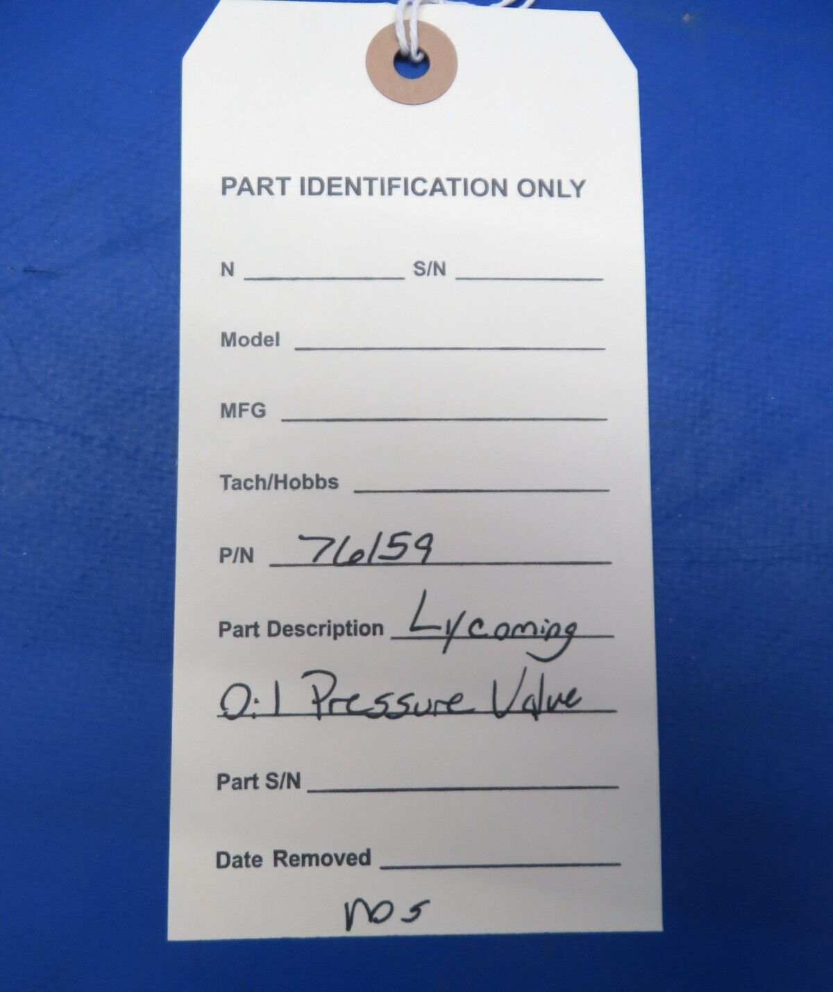 Lycoming Oil Pressure Valve Housing P/N 76159 NOS (0923-736)