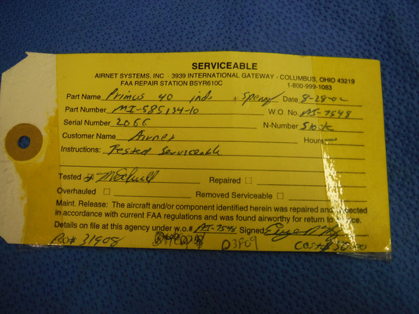 Sperry Primus 40 WXD  P/N MI-585134-10  (1115-49)