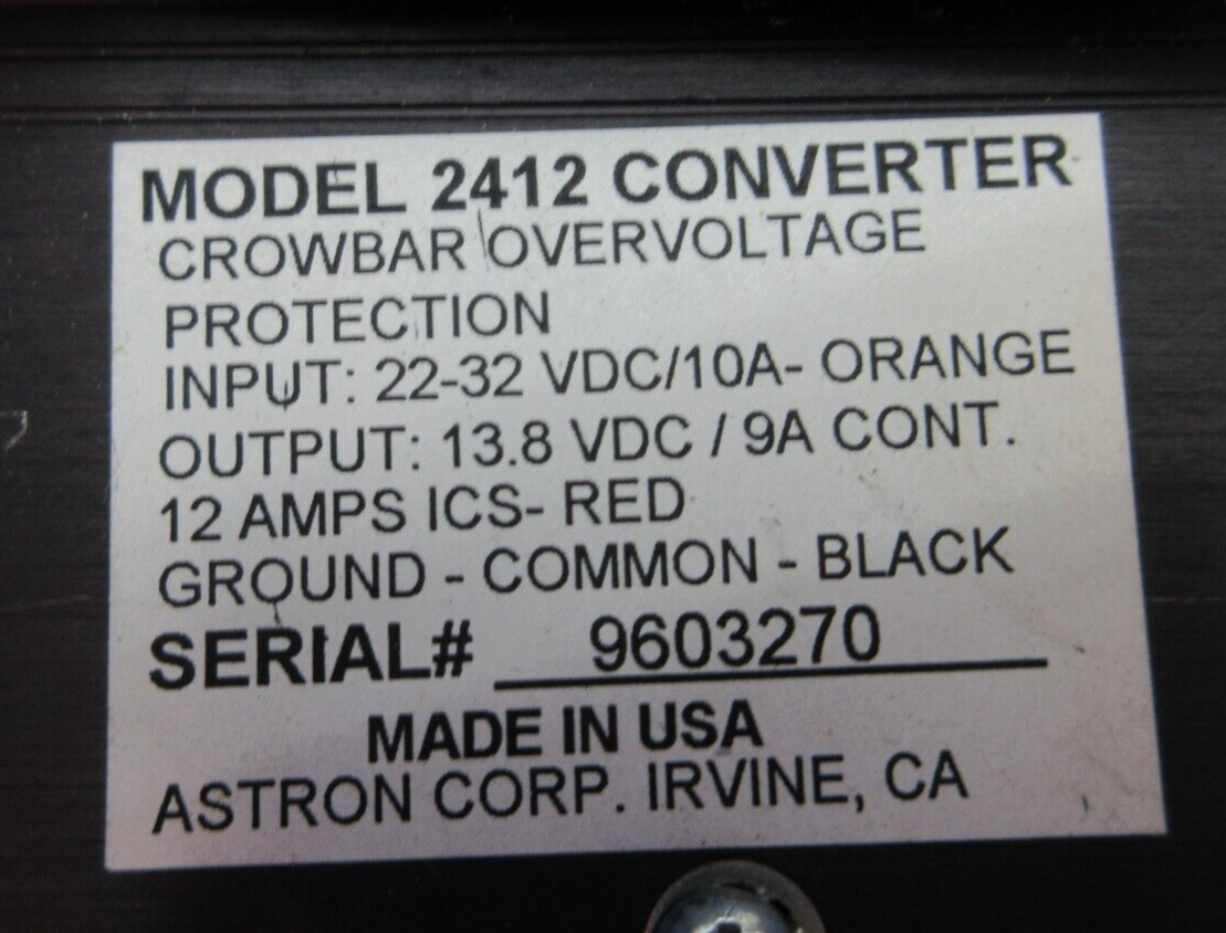 Cessna 310 / 310Q Astron Regulated Converter 24V P/N 2412 (0923-853)