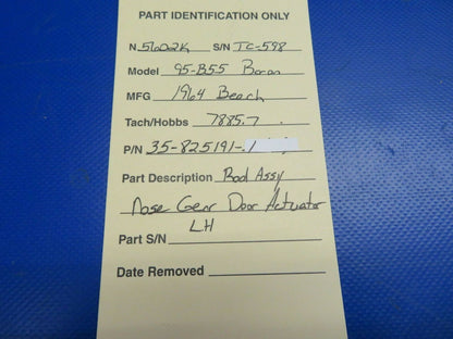 Beech 95-B55 Rod Assy Nose Gear Door Actuator LH P/N 35-825191-1 (0620-597)