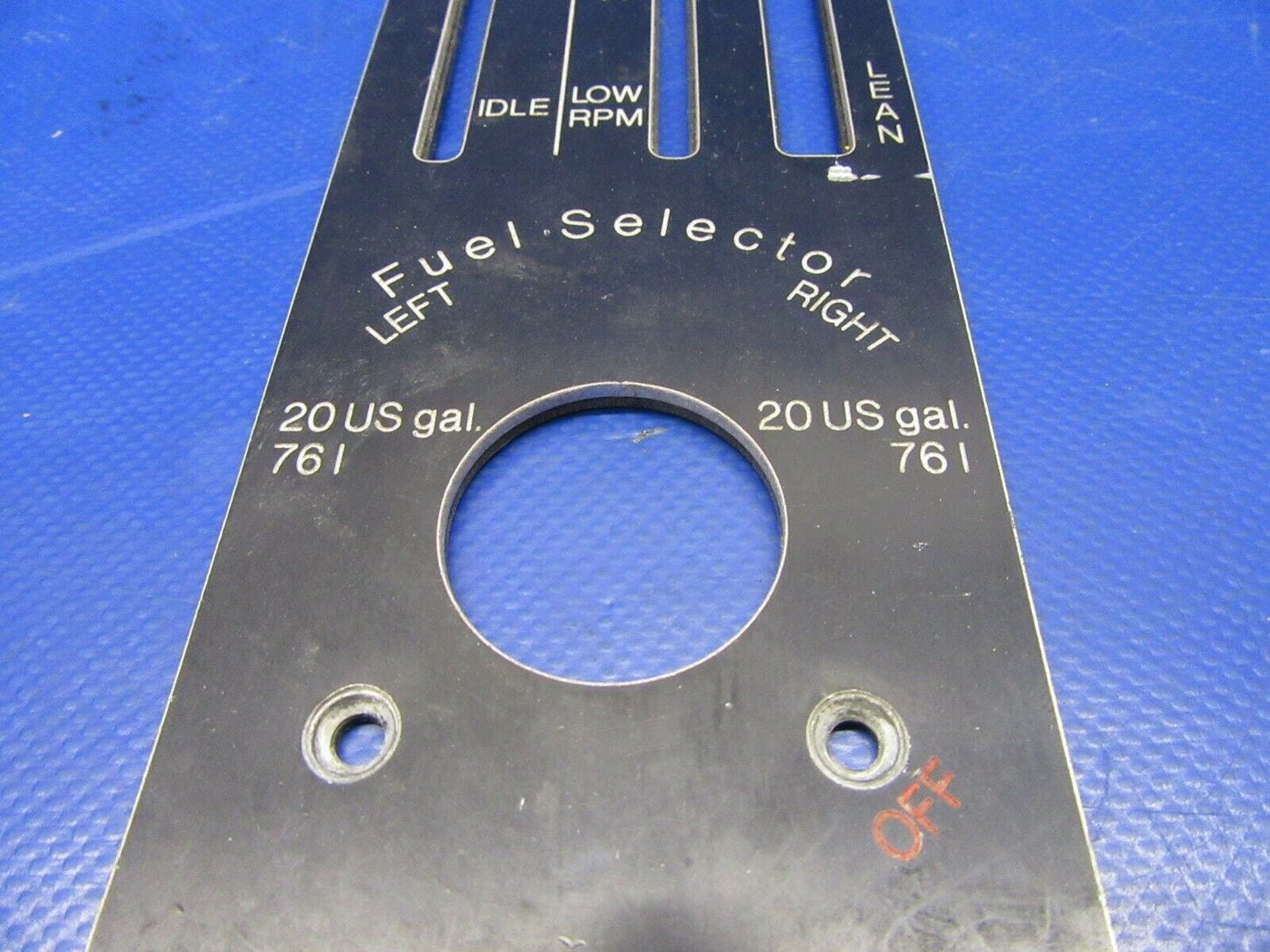 Diamond DA40 Cockpit Aft Controls Faceplate (0320-210)