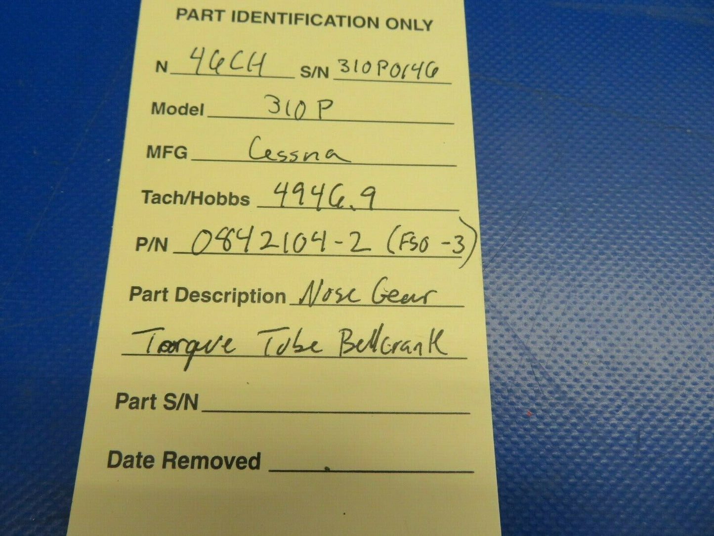 Cessna 310P Nose Gear Torque Tube Bellcrank P/N 0842104-2, 0842104-3 (0620-657)