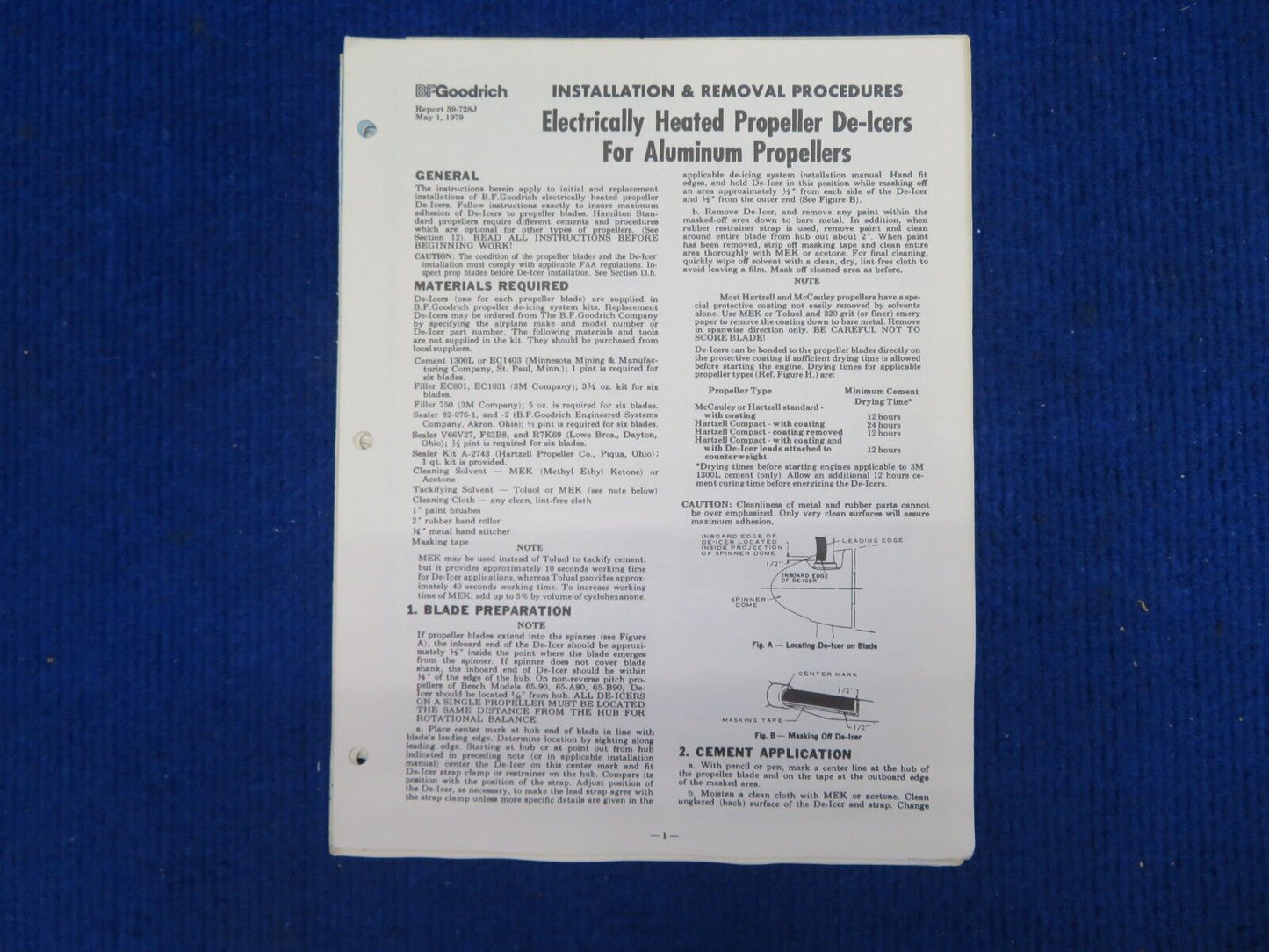 BF Goodrich Propeller Deice Maintenance Installation Overhaul Manuals (0522-783)