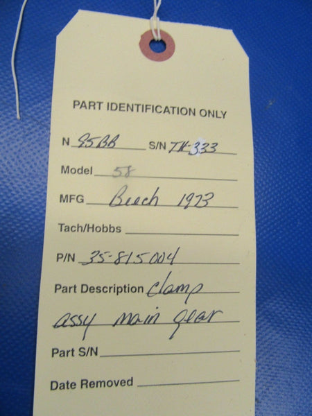 Beech Baron Clamp Assy LG Door Attach Main Gear P/N 35-815004 (0618-246)