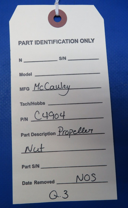 McCauley Threaded Propeller Nut P/N C4904 NOS (0523-278)