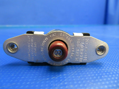 1956 Beech G35 Bonanza Klixon Circuit Breaker 20 Amp P/N PSM-20 (0620-357)