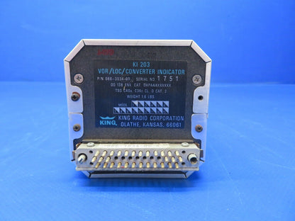 King KI 203 VOR / LOC / Converter Indicator P/N 066-3034-00 (1122-389)