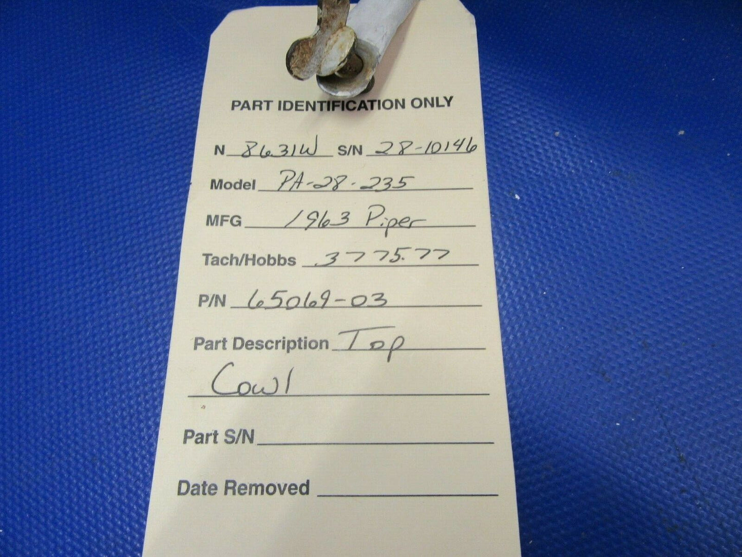 Piper PA-28-235 Top Cowling 65069-03, 65069-003 (0521-356)