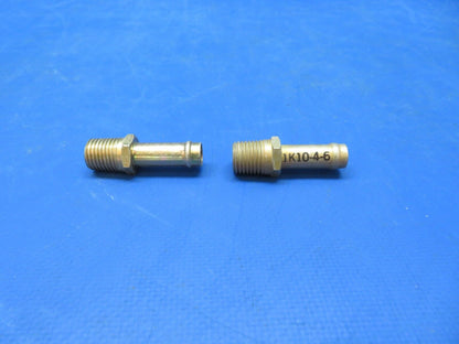 Rapco Vacuum System Fitting P/N 1K10-4-6 LOT OF 2 NOS (0923-569)
