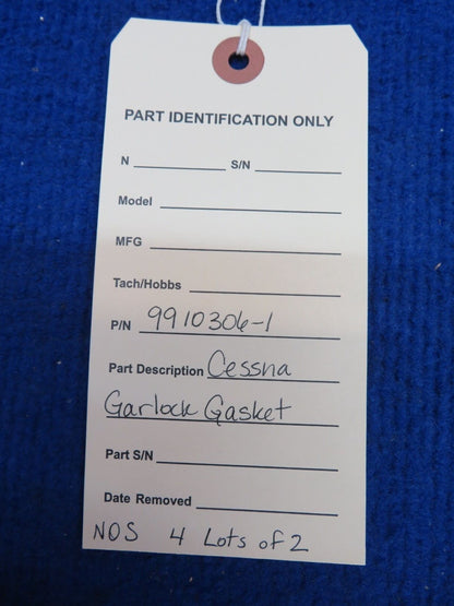 Cessna Garlock Gasket P/N 9910306-1 LOT OF 2 NOS w/ 8130 (0622-308)