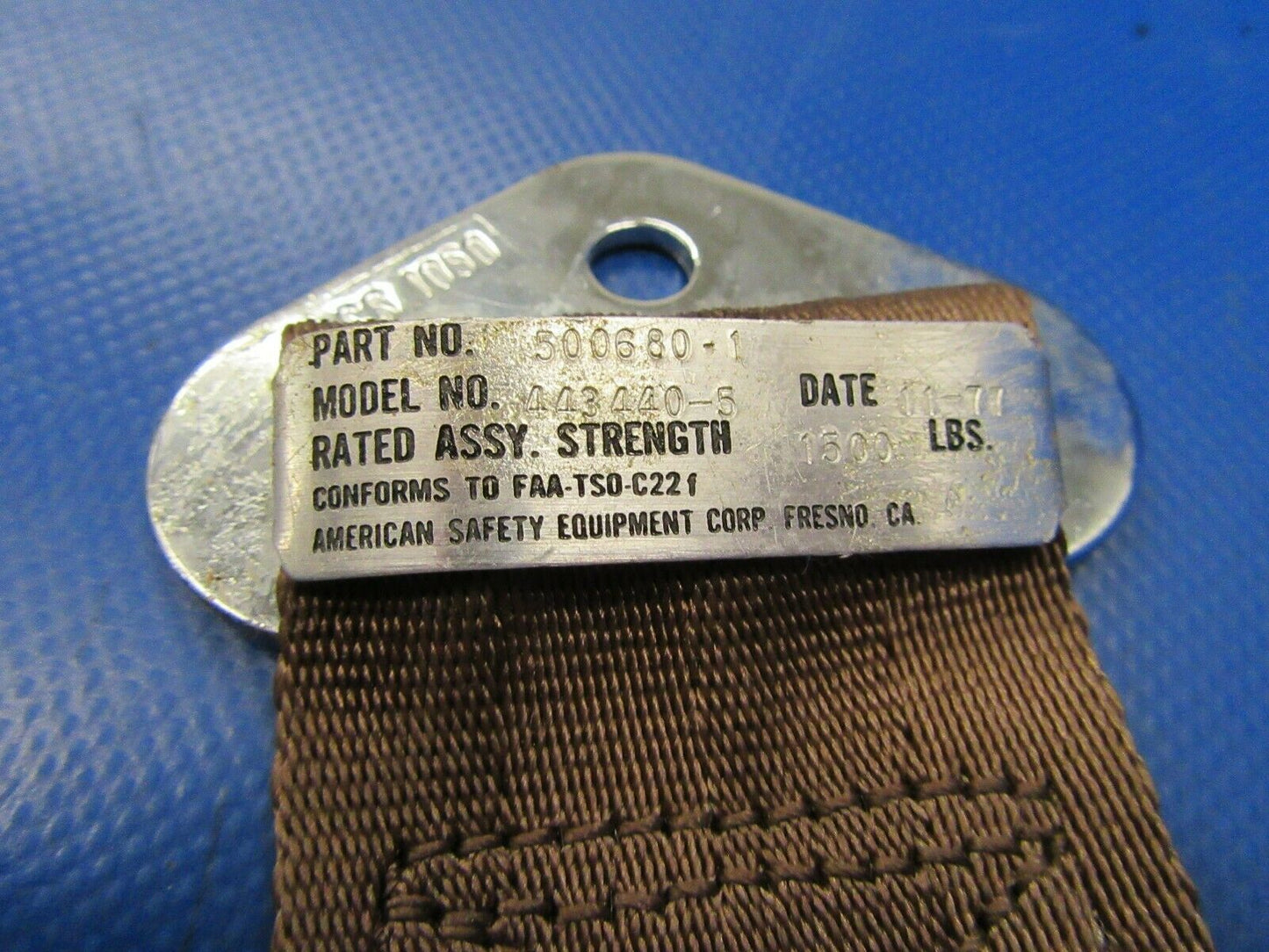 Bellanca American Safety Seat Belt Harness P/N 500680-1, 500680-2 (0819-259)