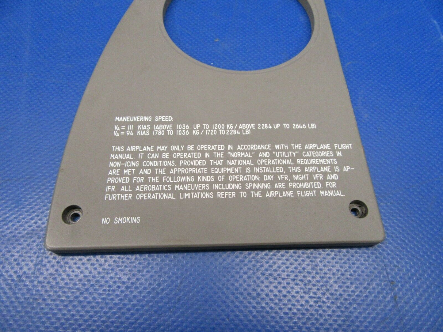 Diamond DA40-180 Instrument Panel P/N DA4-1131-22-02-1A (0319-168)